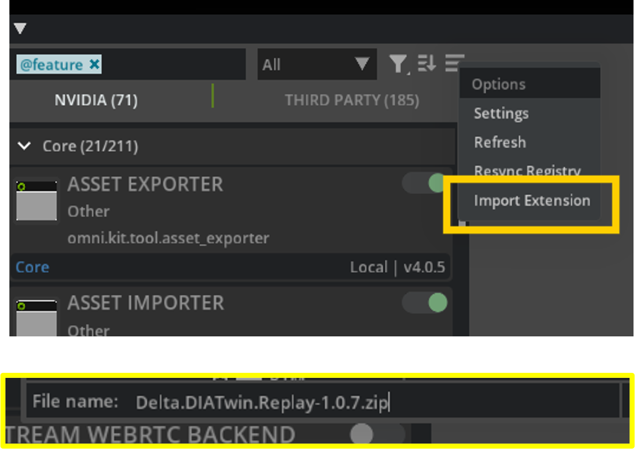 Import Extension
